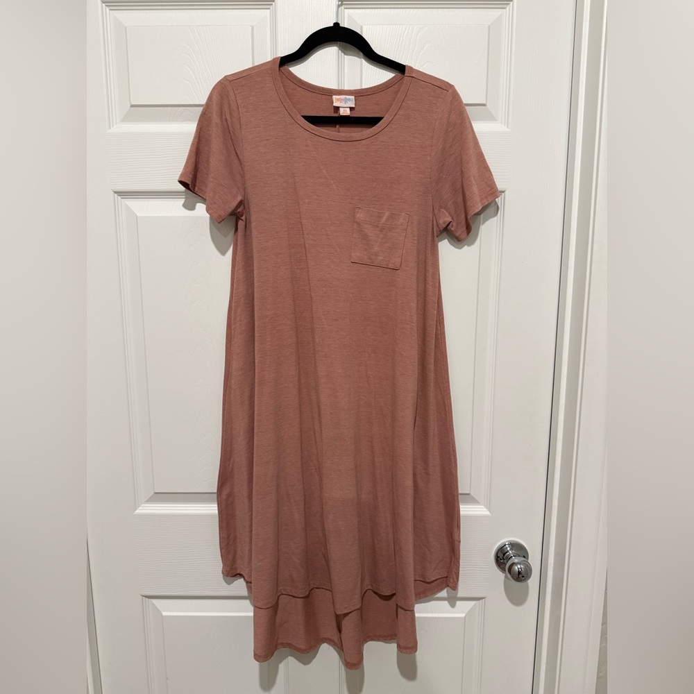 LuLaRoe Carly Swing Dress in Mauve